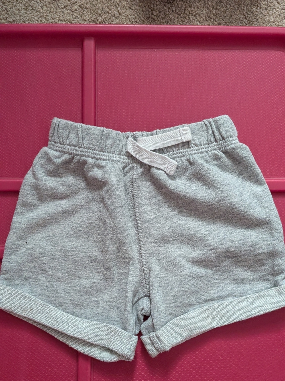 Carter's Light Gray Knit Drawstring Shorts